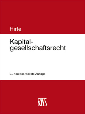 cover image of Kapitalgesellschaftsrecht